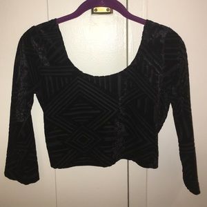 SPARKLE AND FADE (urban outfitters) crop top