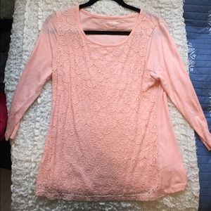 Pink quarter sleeve top
