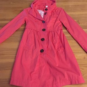 H&M coral rain jacket