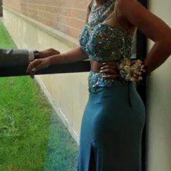 2 piece prom dress