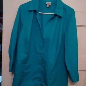 Turquoise Shirt, 3/4 Sleeves