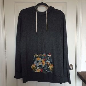 Floral print hoodie