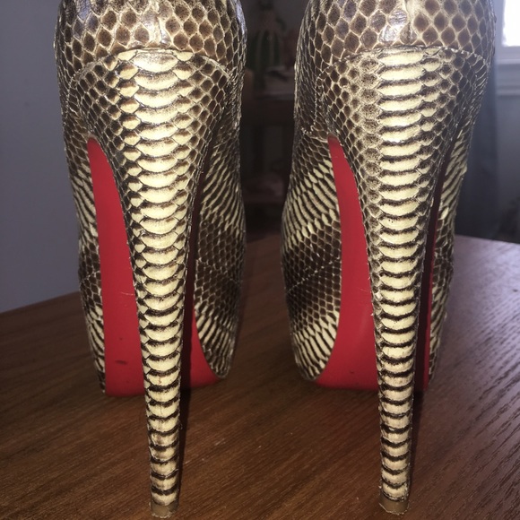 Christian louboutin Python daffodils