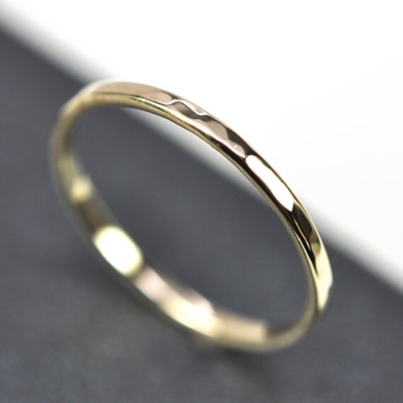 Skinny hammer 14K Gold Ring