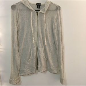 Soft Cream Zip Up Cardigan