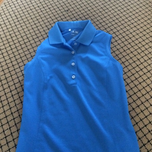 Blue adidas work out shirt
