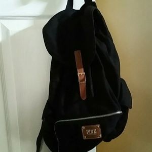 VS PINK Black Tie Backpack