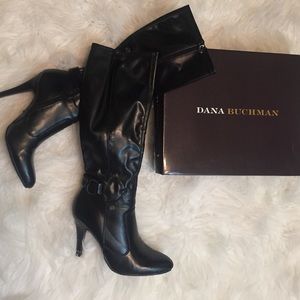 Calf high black boots