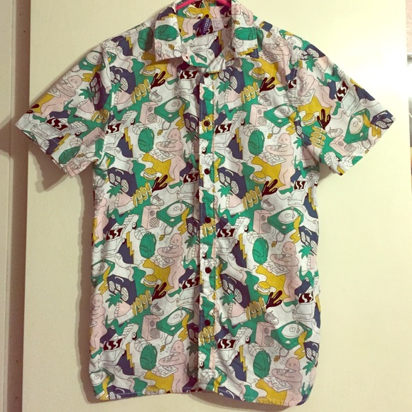 Printed Button Up