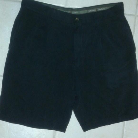 Mens Black Silk Tommy Bahama Shorts