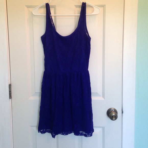 Blue lace dress