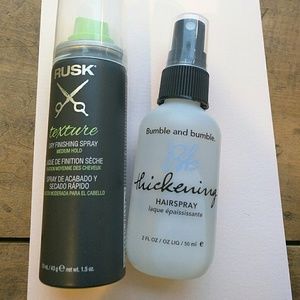 Hairspray duo, bumble and bumble thickening & rusk