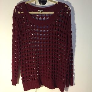 Maroon knit sweater