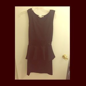 Black peplum dress