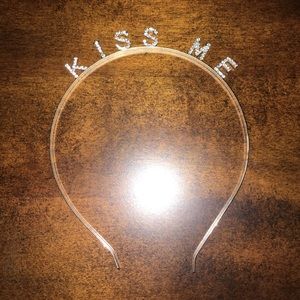 "Kiss Me" rhinestone headband