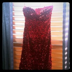 Red Sequence Dress