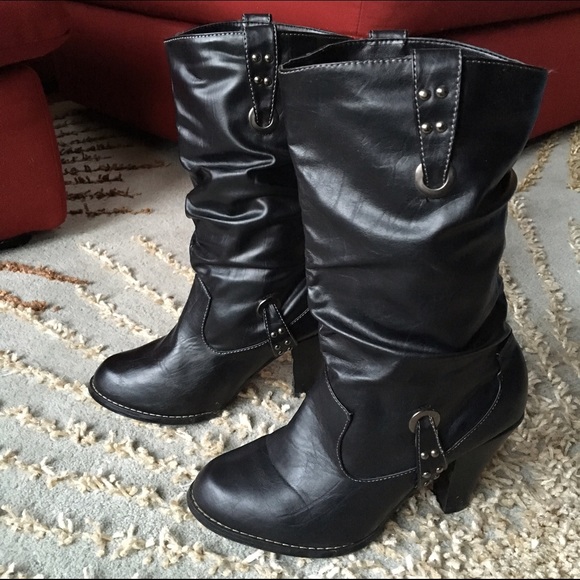 Black cowboy style boots