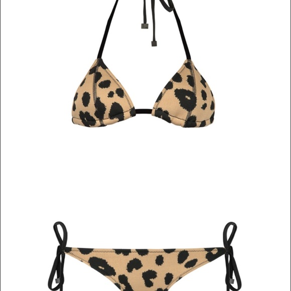 Triangl leopard bikini top