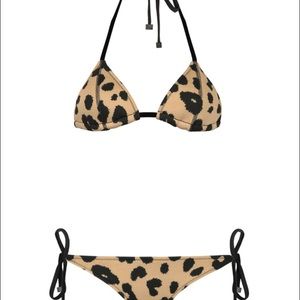 Triangl leopard bikini top