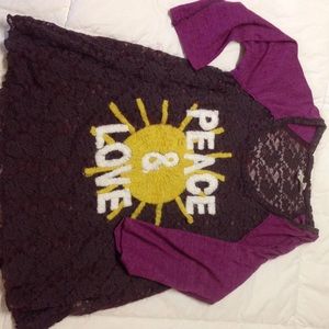 Free people lace baseball shirt