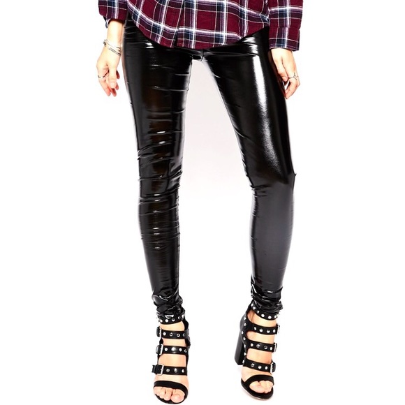 Faux leather leggings