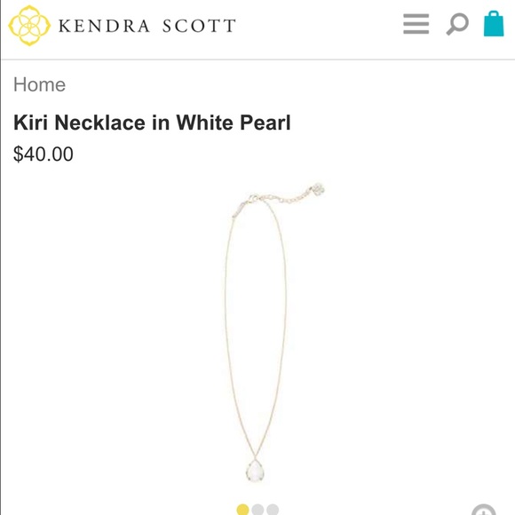 White Kiri Kendra Scott Necklace