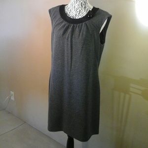 Knit dress with back zip