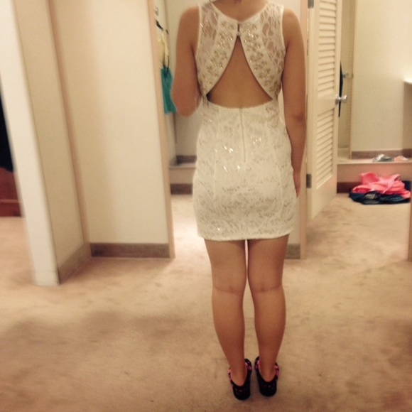 White sequined dress, perfect condition!