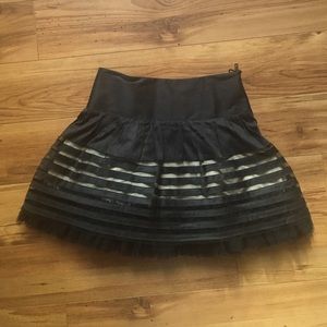 Black tulle mini skirt