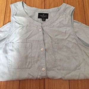 American eagle denim top