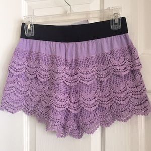 Lavendar Lace shorts
