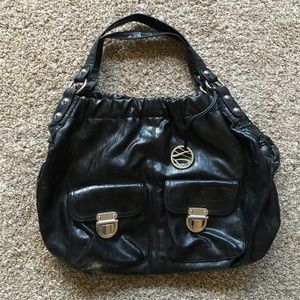 Black spacious purse