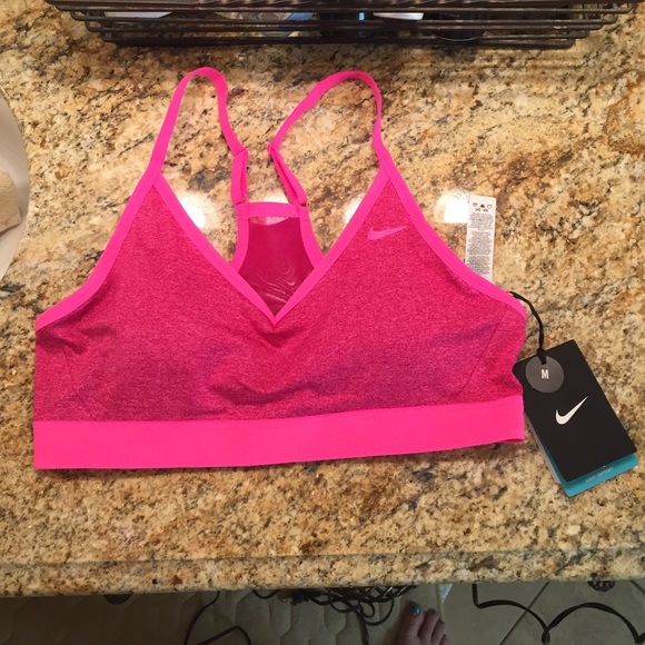 hot pink nike sports bra