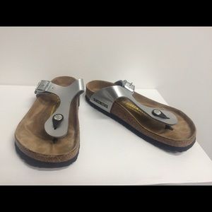 Silver Birkenstock, Gizeh Birko-Flor