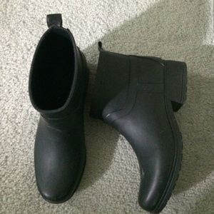 Black Rubber Booties
