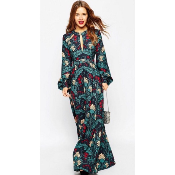 Asos petite floral kaftan dress