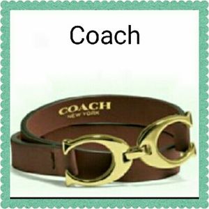 Authentic Coach leather wrap around bracelet