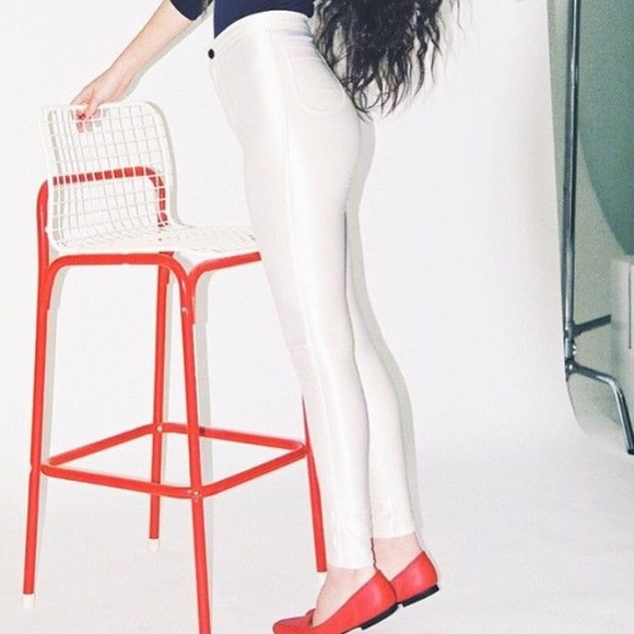 American apparel pearl white disco pants