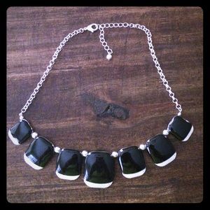 SOLD Black and silver necklace