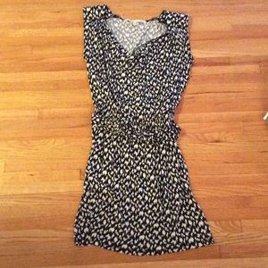 Rachel Roy black and white cotton dress with belt
