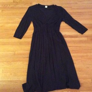 J. Crew black long sleeve cotton dress