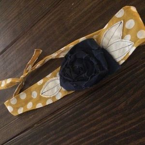 Homemade adjustable headband.