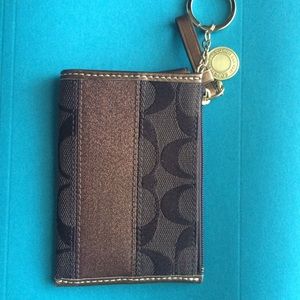 Coach mini wallet keychain