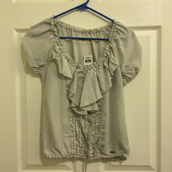 Grey baby doll blouse