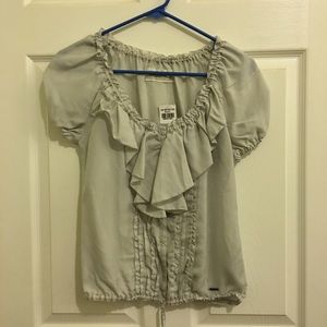 Grey baby doll blouse