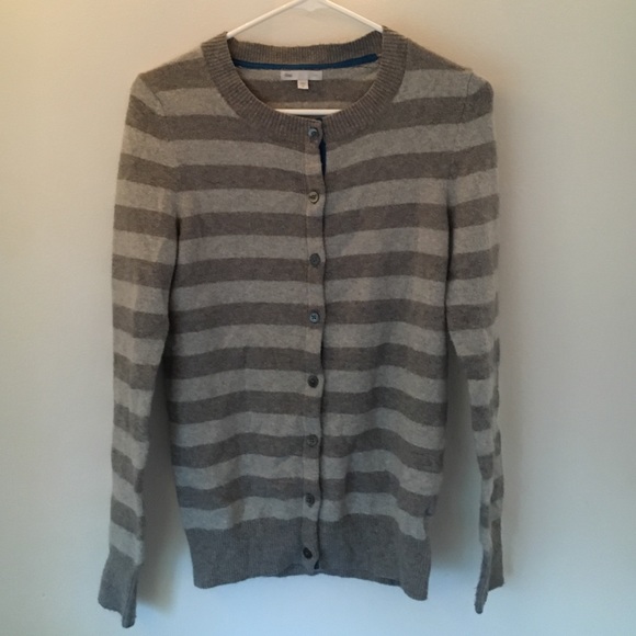 Striped grey cardigan / sweater