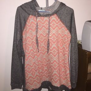 Maurice's long sleeve shirt with hood