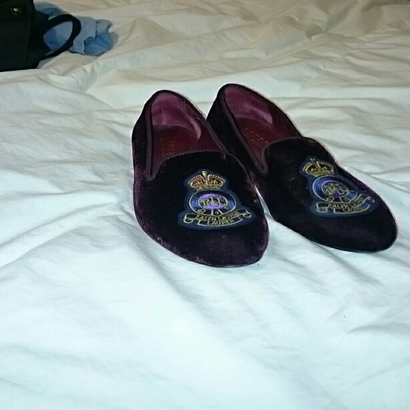 New Burgundy Suede Ralph Lauren Loafers