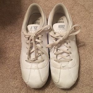 White Nike cheer shoes