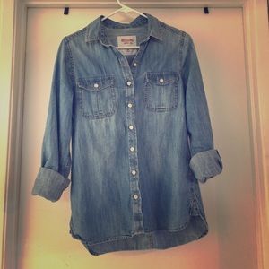 Chambray button-down shirt